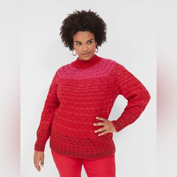 Lane Bryant Mock-Neck Cable Sweater NWT - Picture 1 of 6